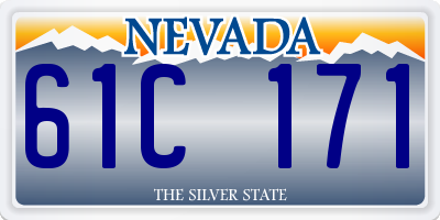 NV license plate 61C171