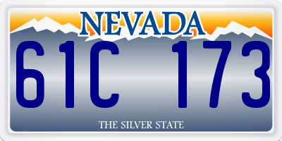 NV license plate 61C173