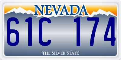 NV license plate 61C174