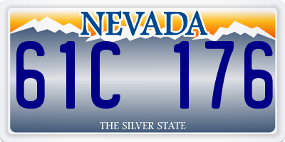 NV license plate 61C176