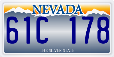 NV license plate 61C178