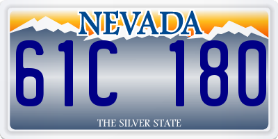 NV license plate 61C180