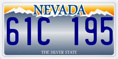 NV license plate 61C195