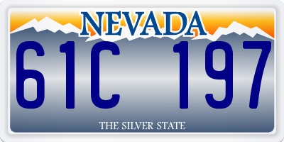 NV license plate 61C197