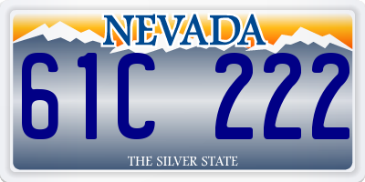 NV license plate 61C222