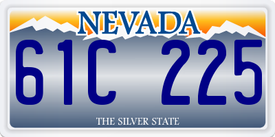NV license plate 61C225