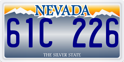 NV license plate 61C226