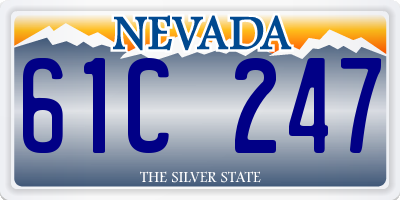 NV license plate 61C247