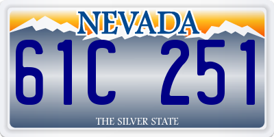 NV license plate 61C251