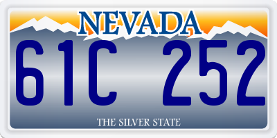 NV license plate 61C252