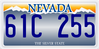NV license plate 61C255