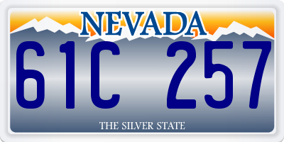 NV license plate 61C257