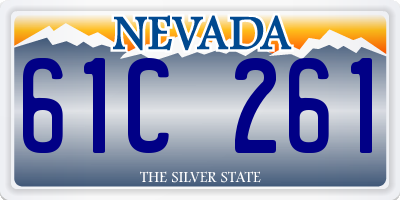 NV license plate 61C261