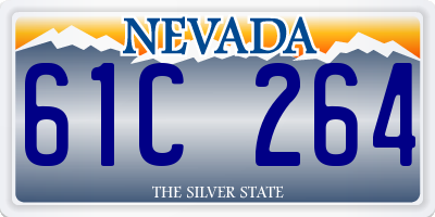 NV license plate 61C264