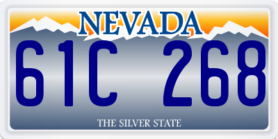 NV license plate 61C268