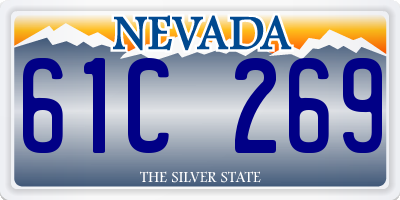 NV license plate 61C269