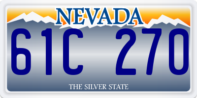 NV license plate 61C270