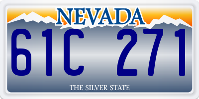 NV license plate 61C271