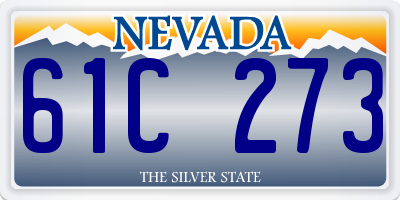 NV license plate 61C273