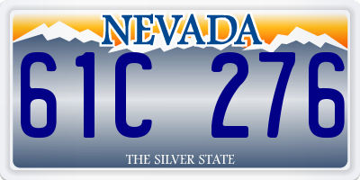NV license plate 61C276