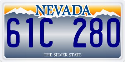 NV license plate 61C280