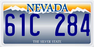 NV license plate 61C284