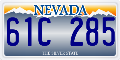 NV license plate 61C285