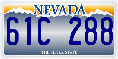 NV license plate 61C288