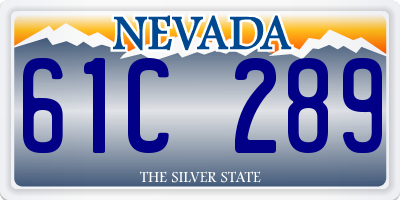 NV license plate 61C289