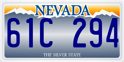 NV license plate 61C294