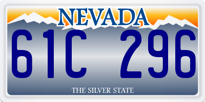 NV license plate 61C296