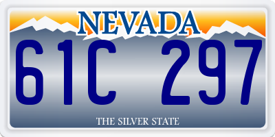 NV license plate 61C297