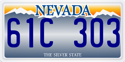 NV license plate 61C303