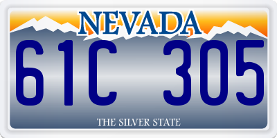 NV license plate 61C305