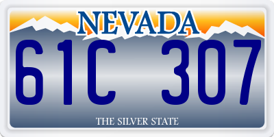NV license plate 61C307