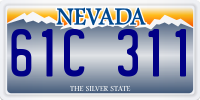 NV license plate 61C311