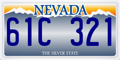 NV license plate 61C321