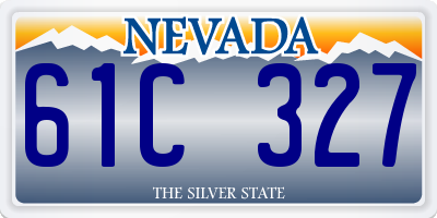 NV license plate 61C327