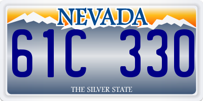 NV license plate 61C330