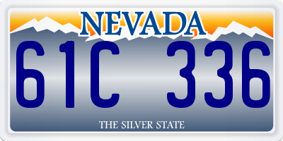 NV license plate 61C336