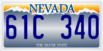 NV license plate 61C340