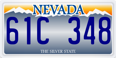 NV license plate 61C348