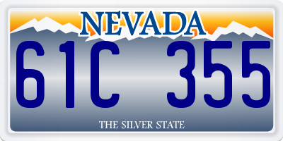 NV license plate 61C355
