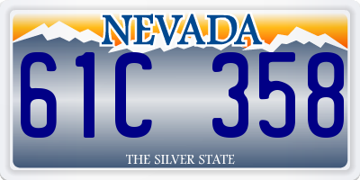 NV license plate 61C358