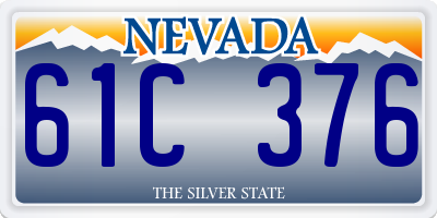 NV license plate 61C376