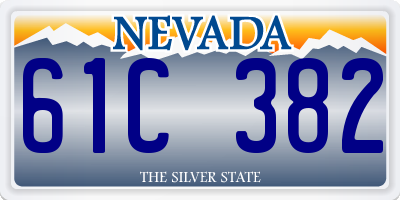 NV license plate 61C382