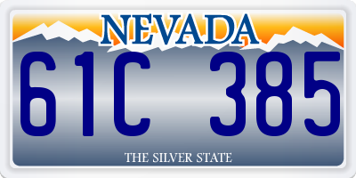 NV license plate 61C385