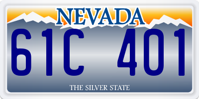 NV license plate 61C401