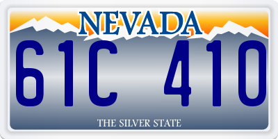 NV license plate 61C410
