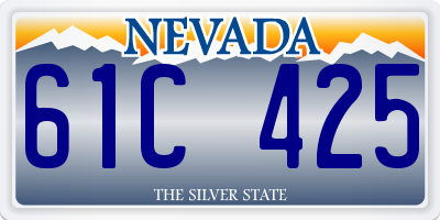 NV license plate 61C425
